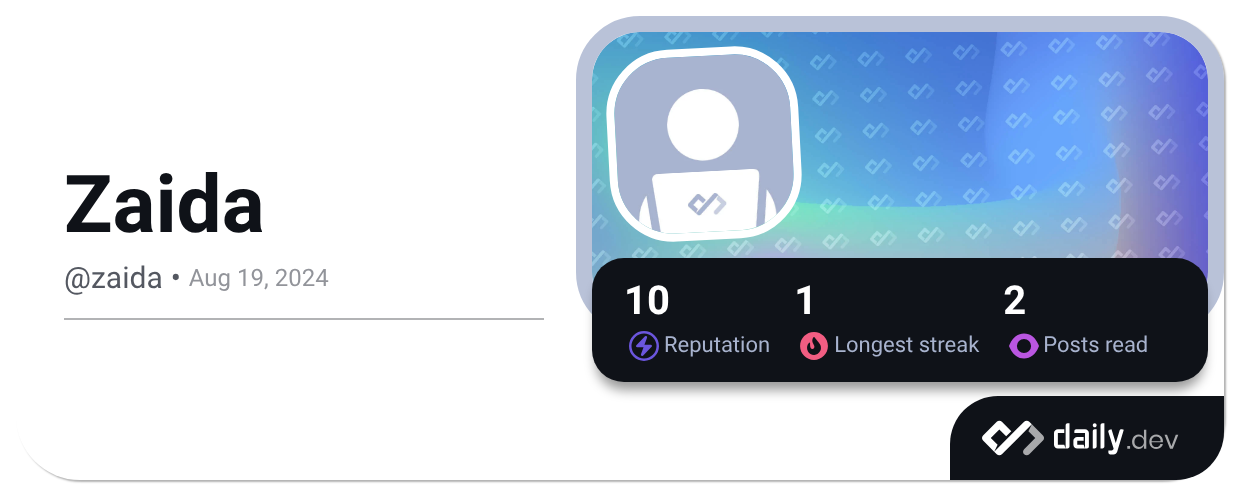 Zaida (@zaida) | daily.dev