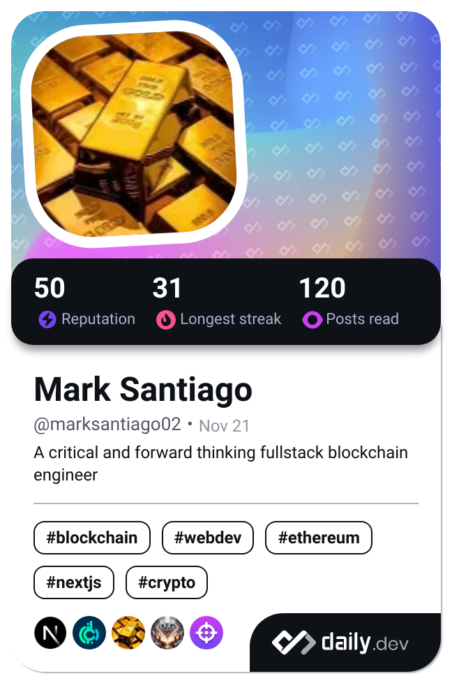 Mark Santiago's Dev Card