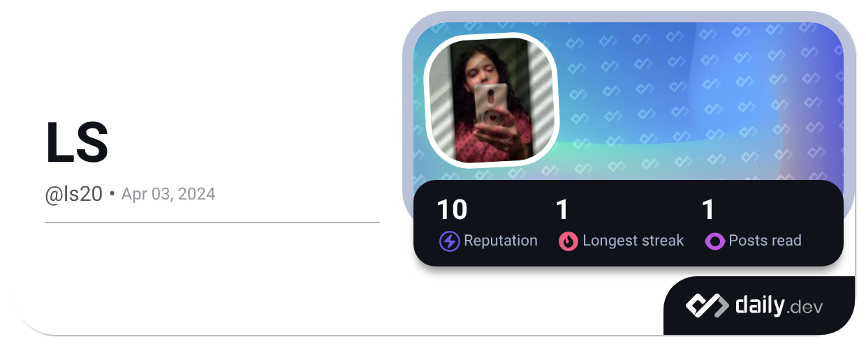 LS (@ls20) | daily.dev