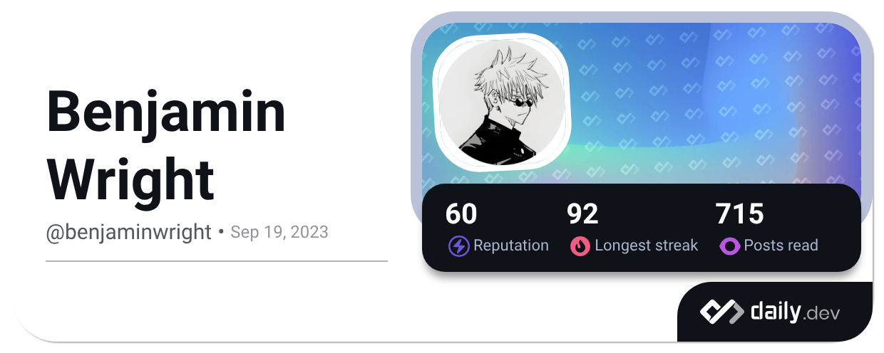 Benjamin Wright (@benjaminwright) | daily.dev