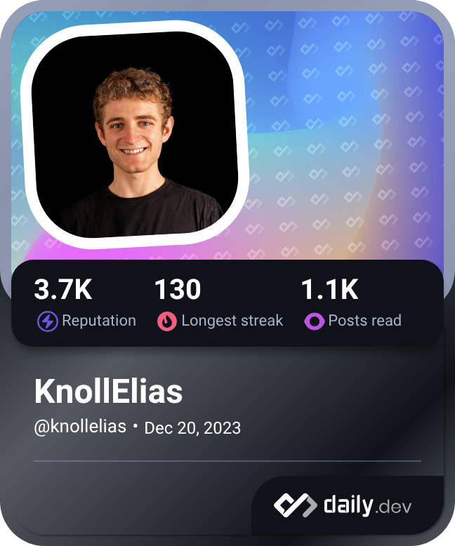 KnollElias's Dev Card