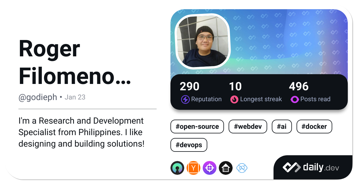 Roger Filomeno (GoDie)'s Dev Card