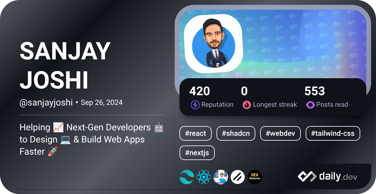 Posts upvoted by SANJAY JOSHI (@sanjayjoshi) | daily.dev