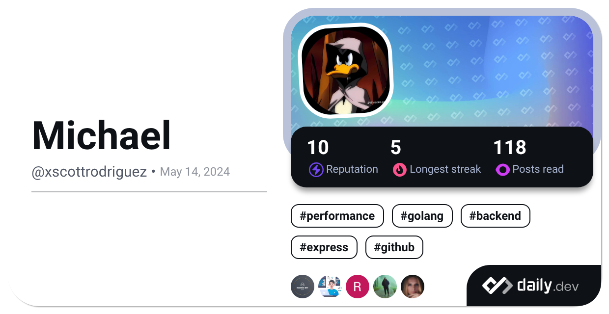 Michael's Dev Card