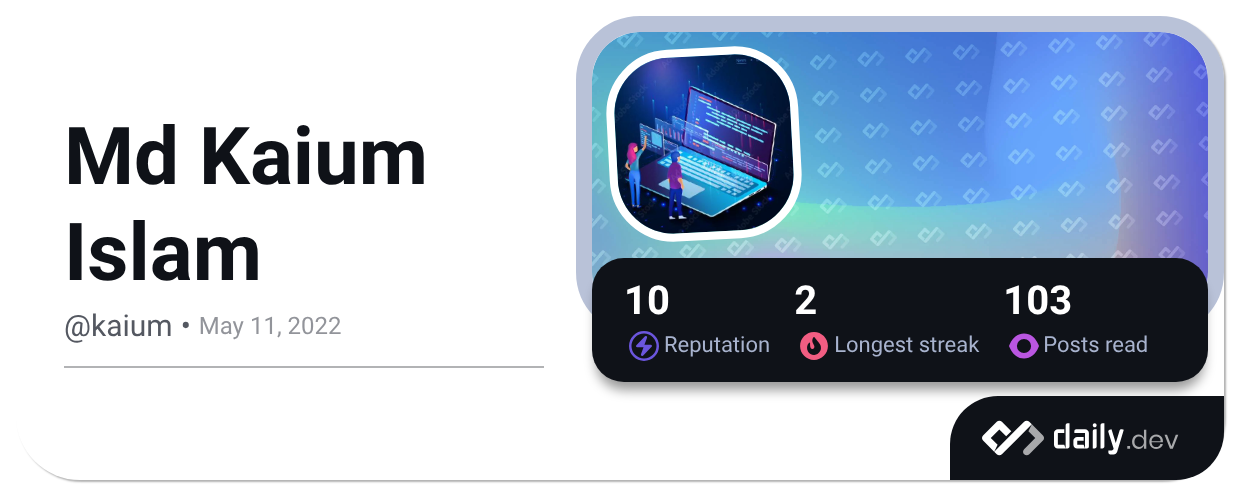 Recent posts by Md Kaium Islam (@kaium) | daily.dev