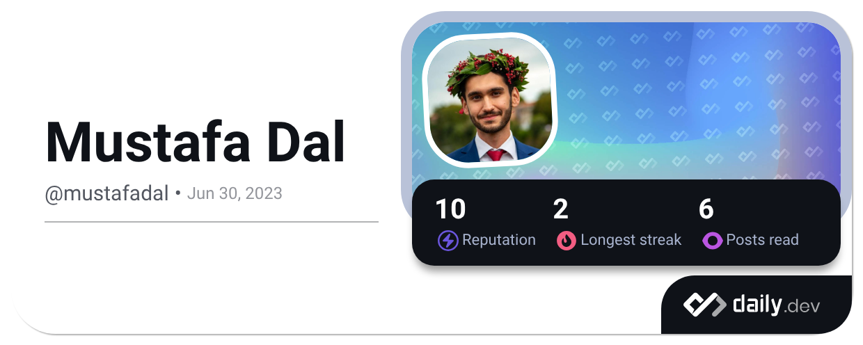 Mustafa's Types Mustafa Dal (@mustafadal) | daily.dev