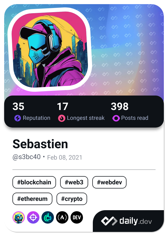 Sebastien's Dev Card