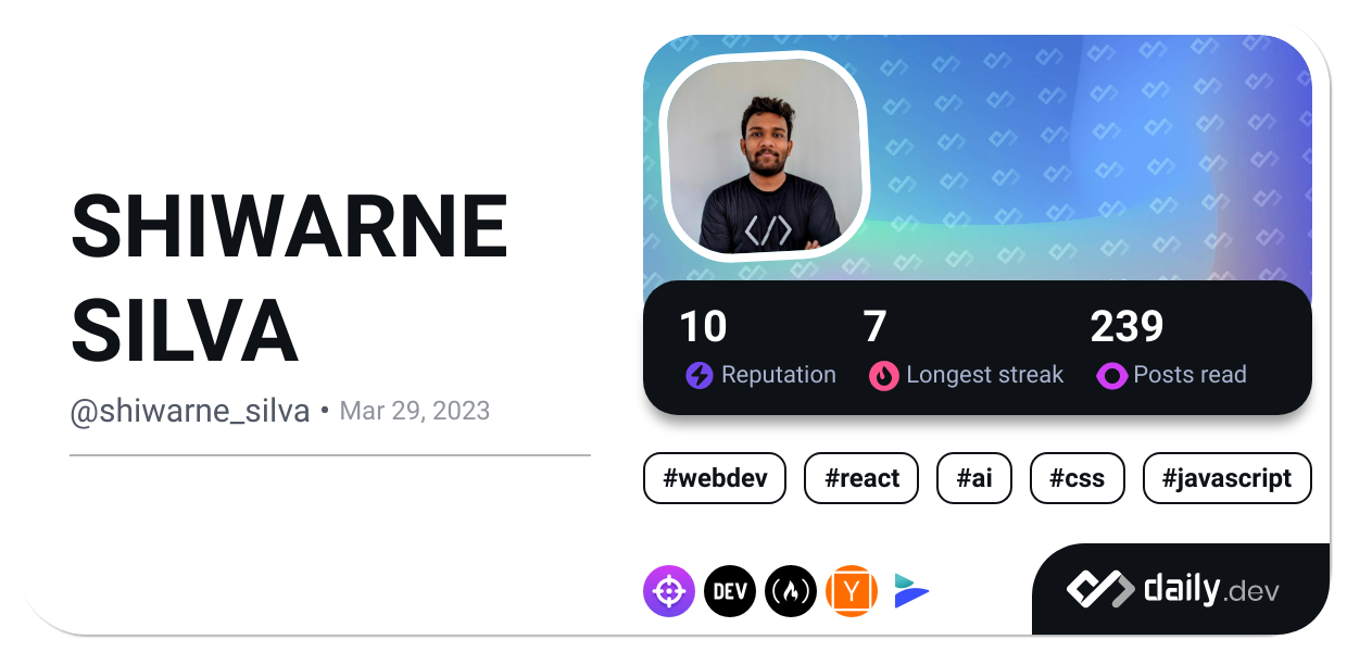 SHIWARNE SILVA's Dev Card