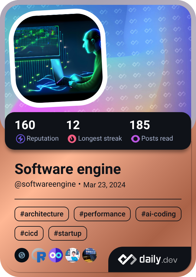 Software engine's Dev Card