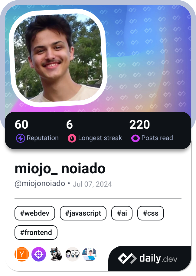 miojo_ noiado's Dev Card