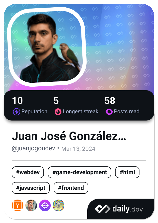 Juan José González Rodríguez's Dev Card