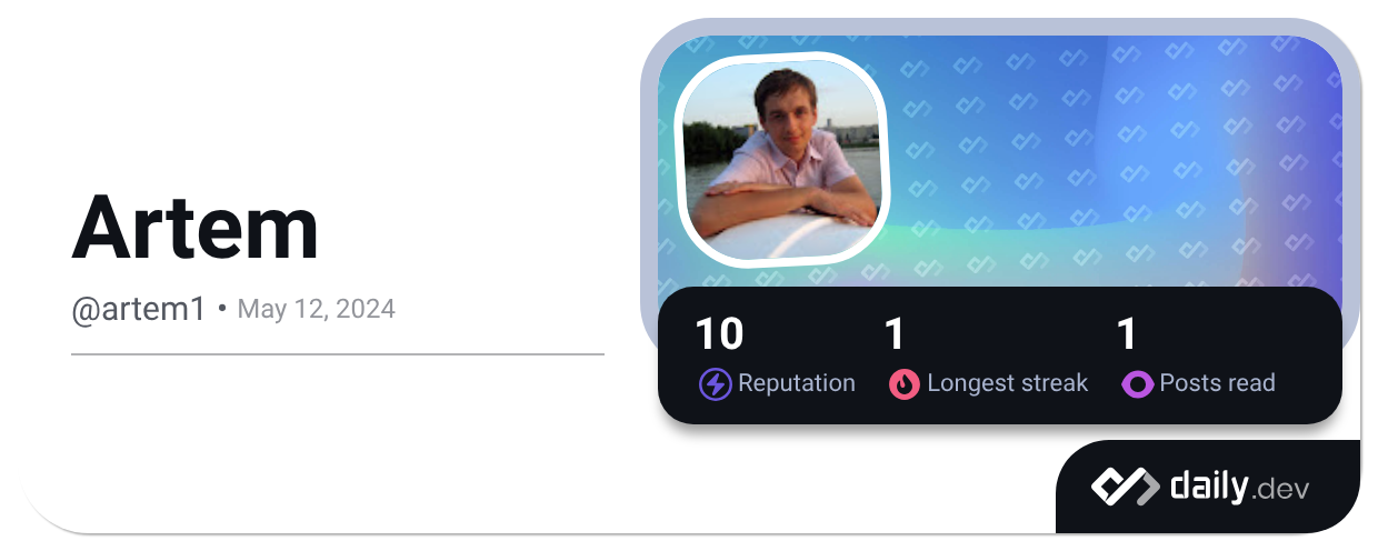 Artem (@artem1) | daily.dev