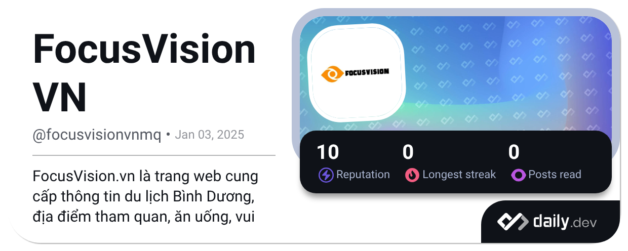 Focusvision Platform FocusVision VN (@focusvisionvnmq) | daily.dev
