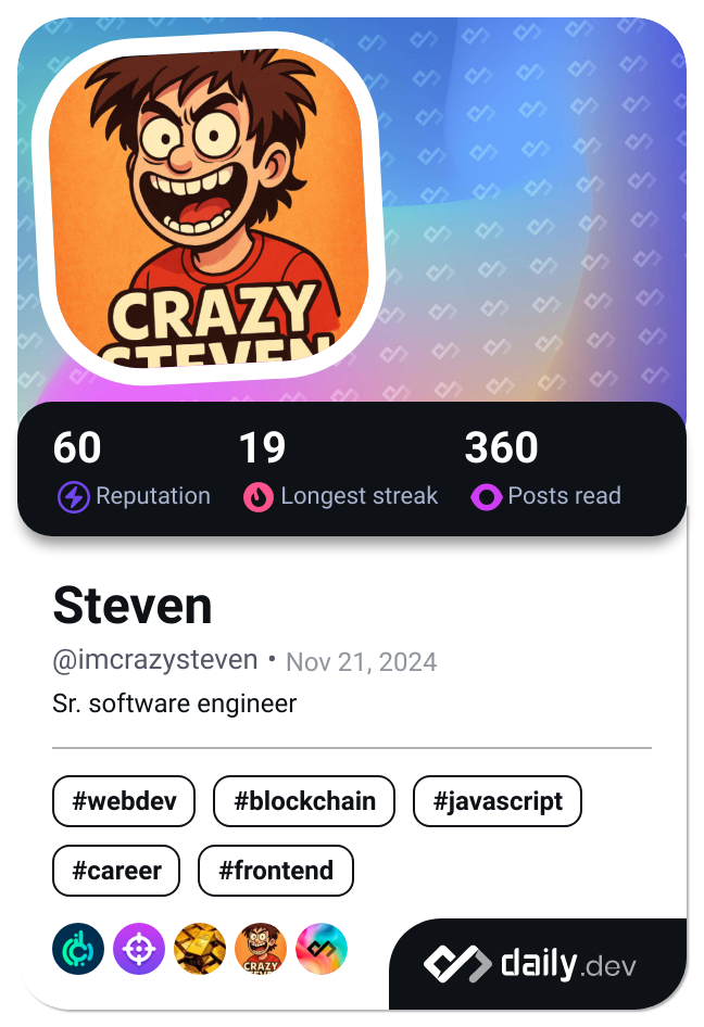 Steven Leal's Dev Card