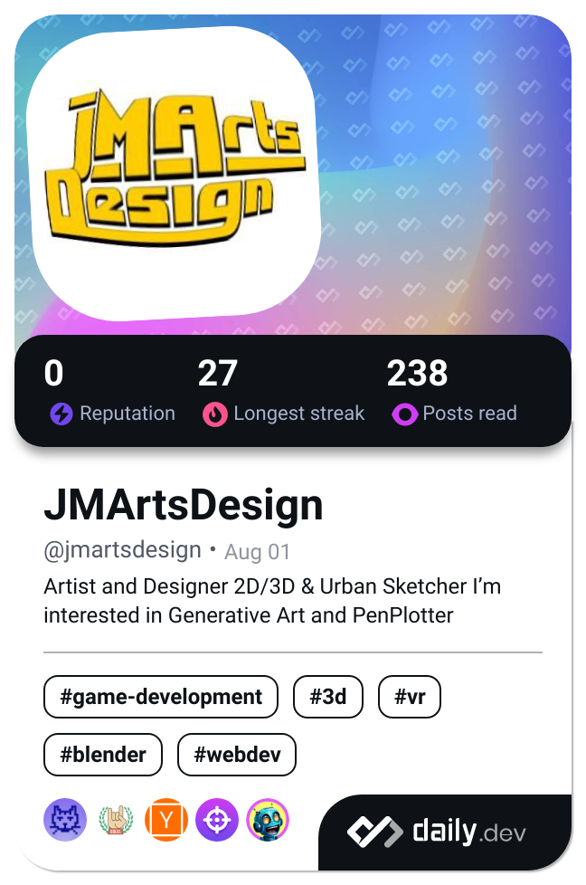 JMArtsDesign's Dev Card