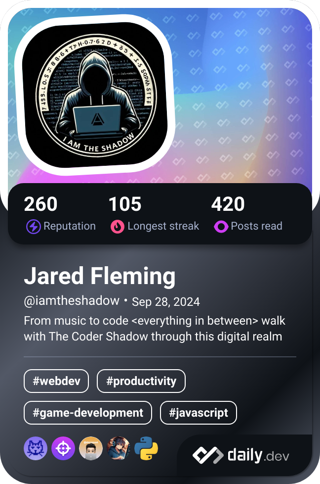 Jared Fleming's Dev Card