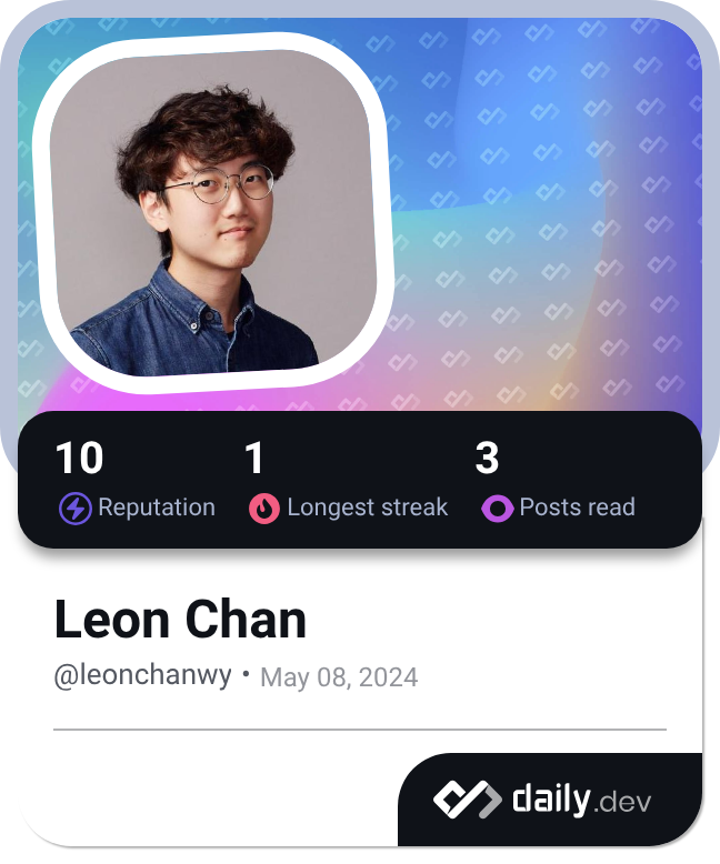 Leon Chan's Dev Card