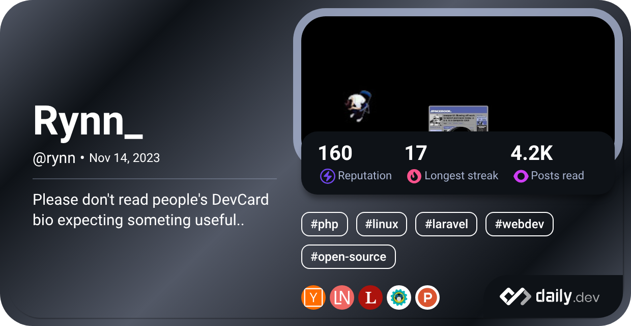 Rynn_'s Dev Card