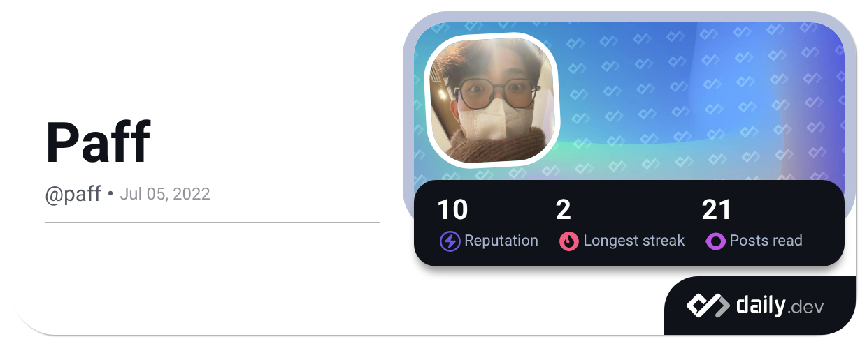 Paff (@paff) | daily.dev