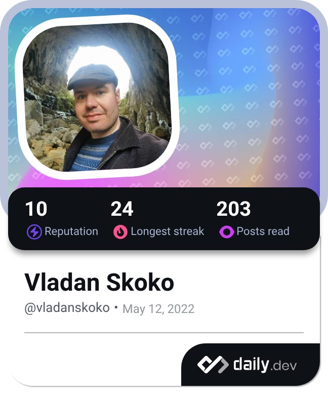 Vladan Skoko's Dev Card