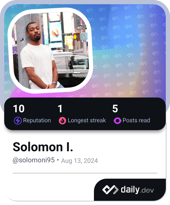 Solomon I.'s Dev Card