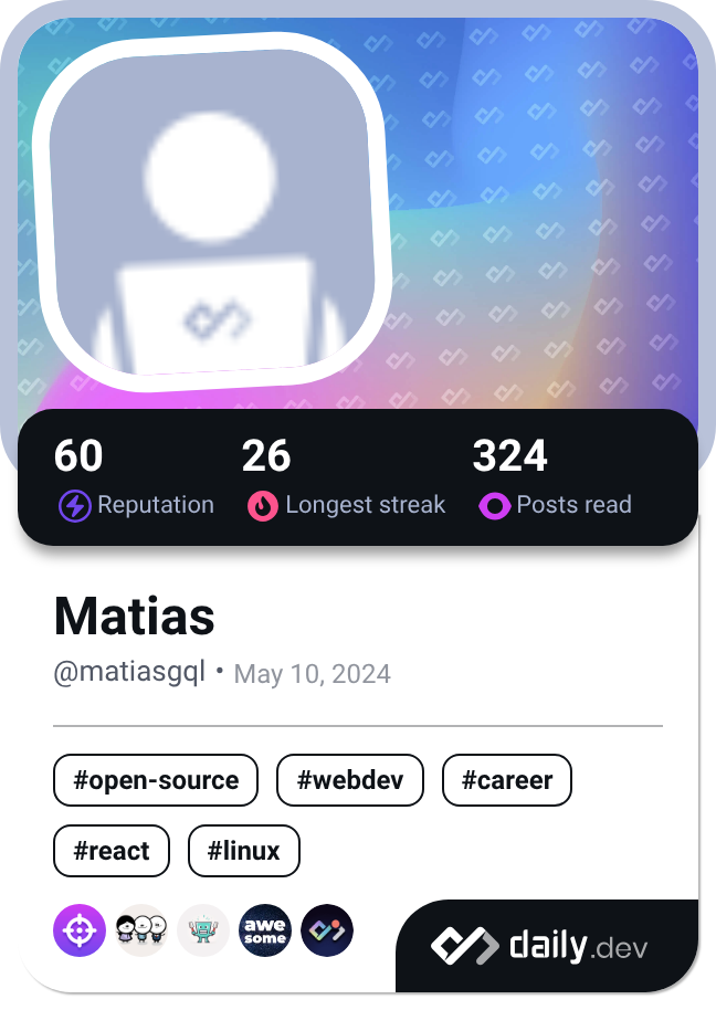 Matias's Dev Card