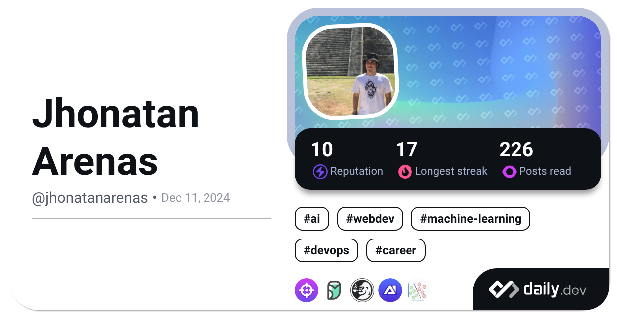 Jhonatan Arenas's Dev Card