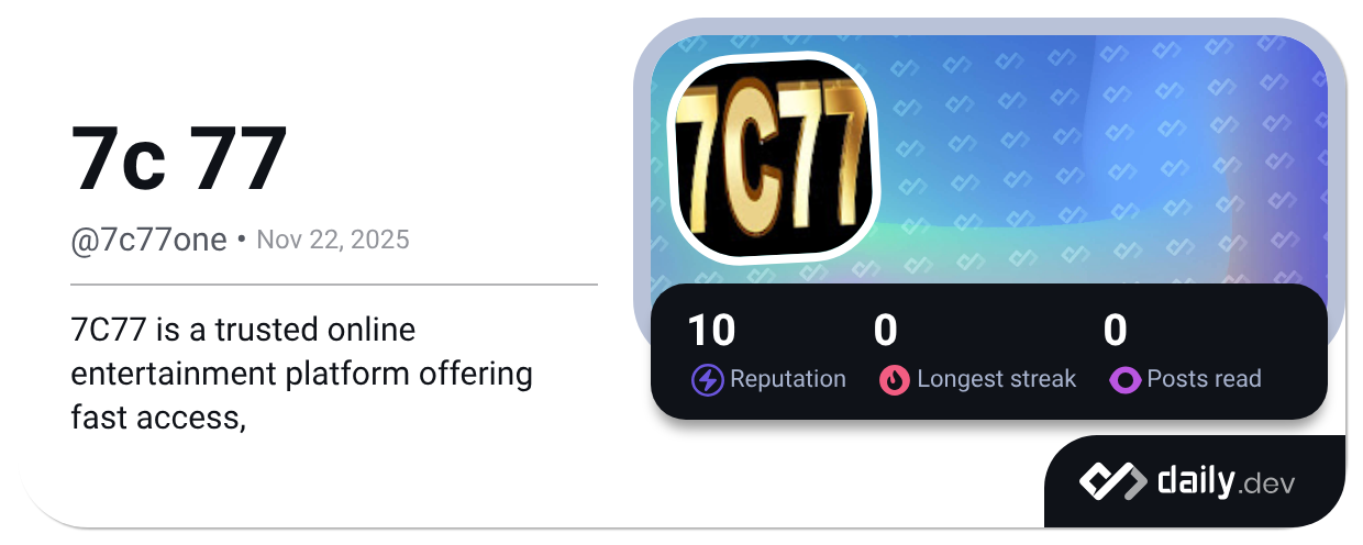 7c 77 (@7c77one) | daily.dev