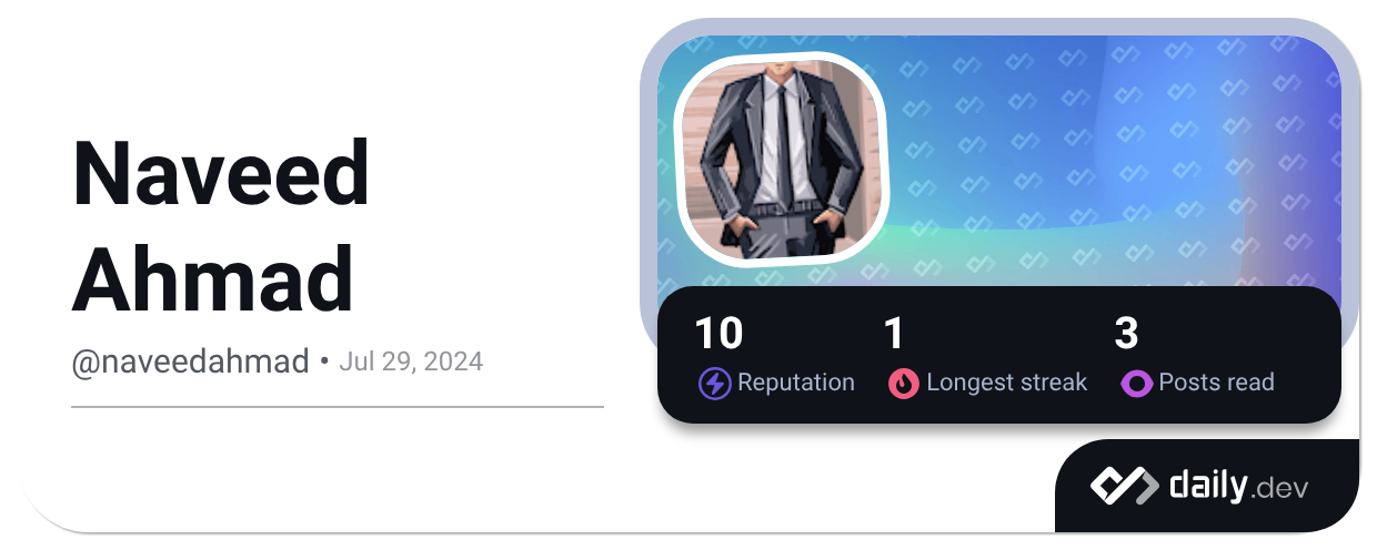Naveed R Naveed Ahmad (@naveedahmad) | daily.dev
