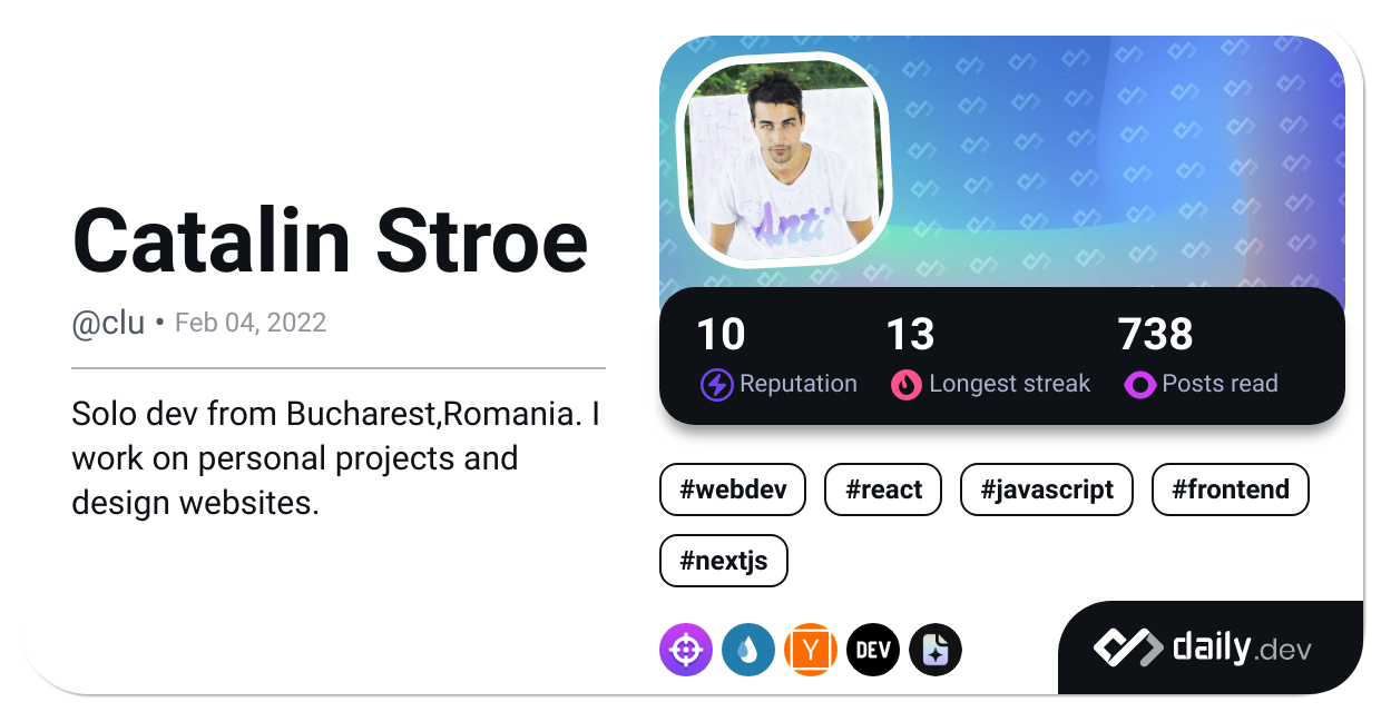 Catalin Stroe's Dev Card