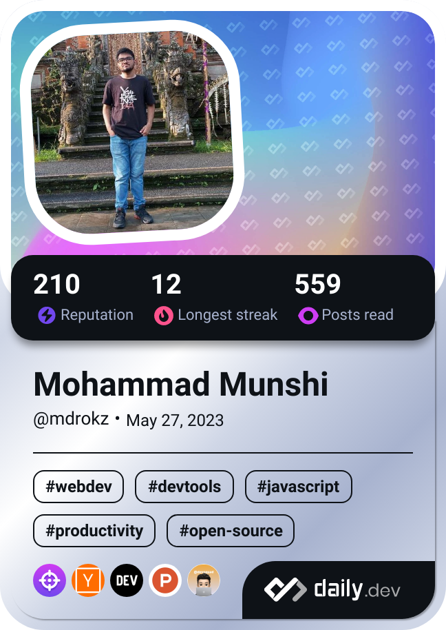 Mohammad Munshi's Dev Card