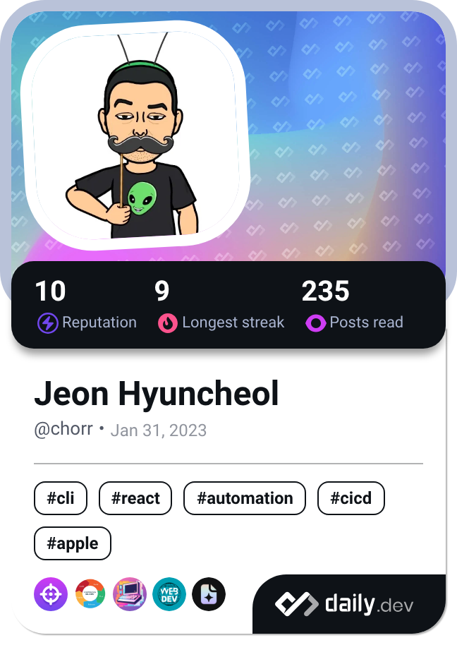 Jeon Hyuncheol's Dev Card