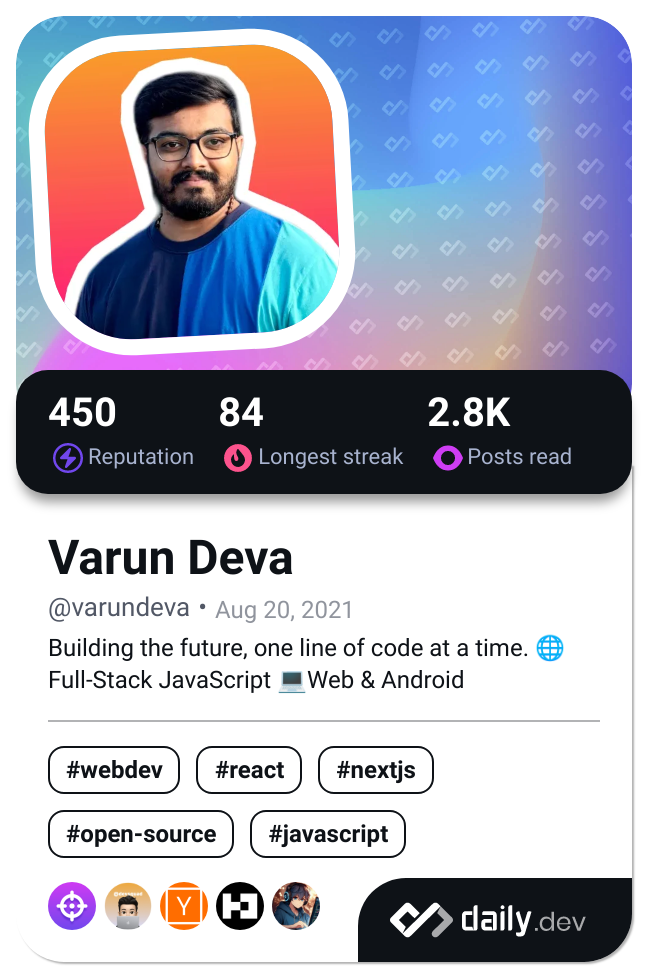 Varun Deva's Dev Card