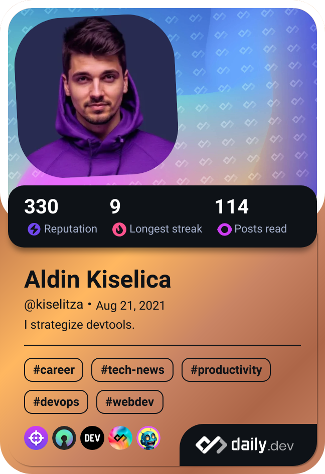 Aldin Kiselica's Dev Card