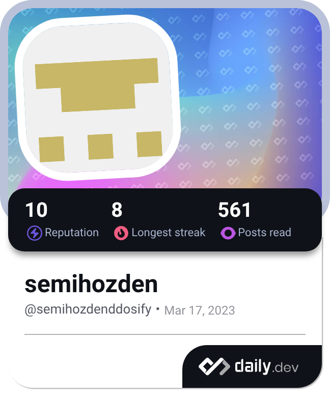 semihozden's Dev Card