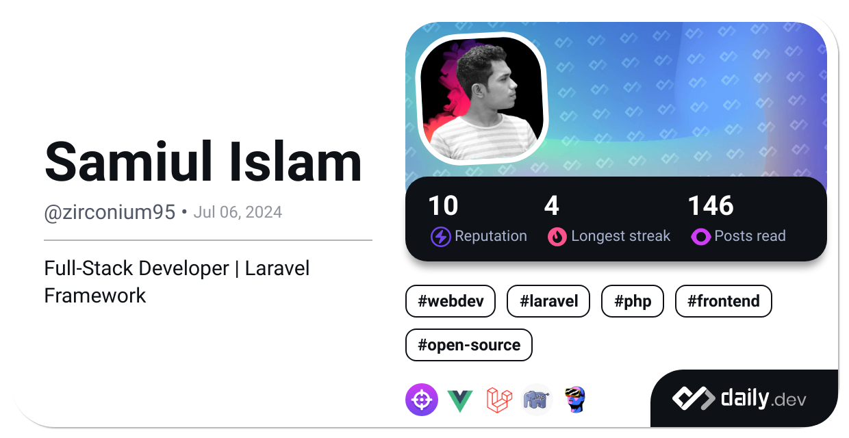 Samiul Islam's Dev Card