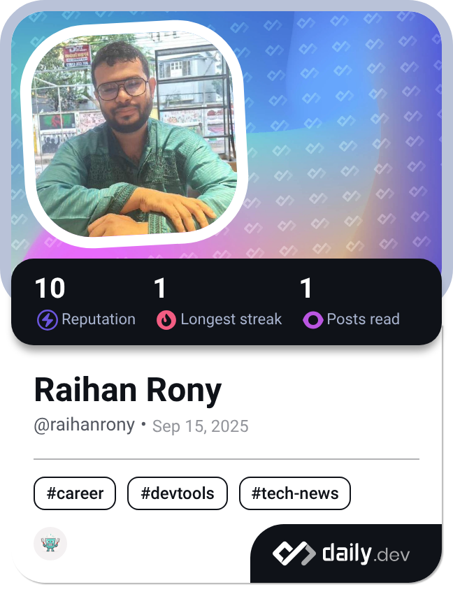 Raihan Rony's Dev Card