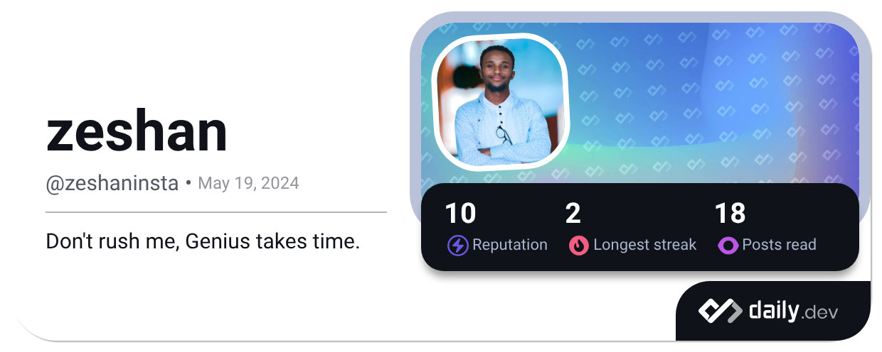 Zeshan Rp zeshan (@zeshaninsta) | daily.dev