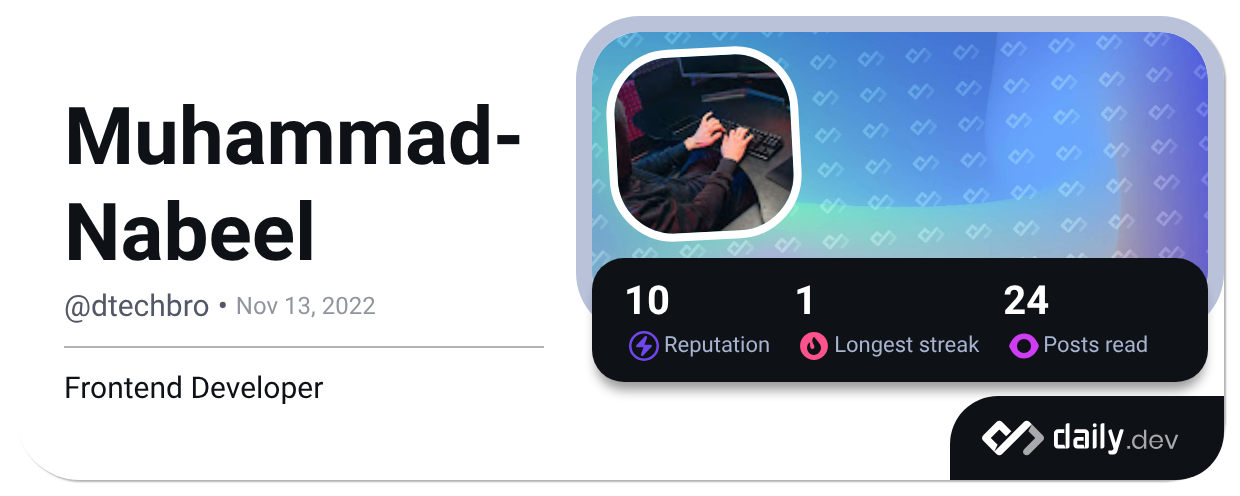 Muhammad-Nabeel's Dev Card