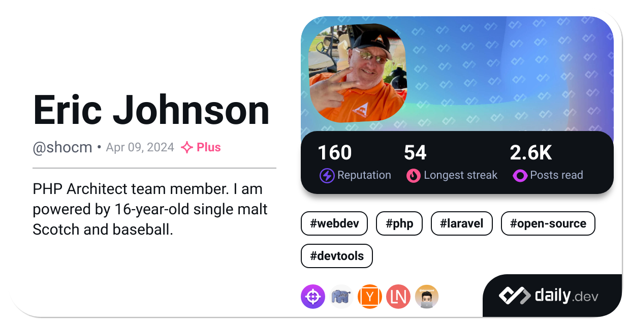 Eric Johnson's Dev Card