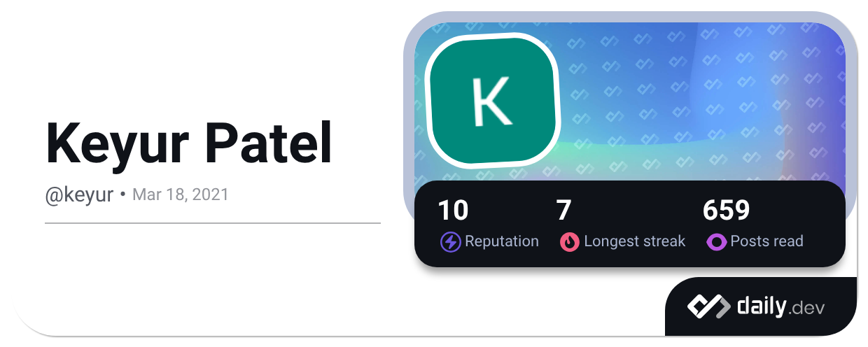Keyur 2 Keyur Patel (@keyur) | daily.dev