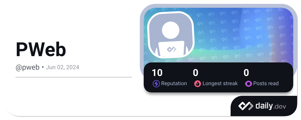 Posts with replies by PWeb (@pweb) | daily.dev