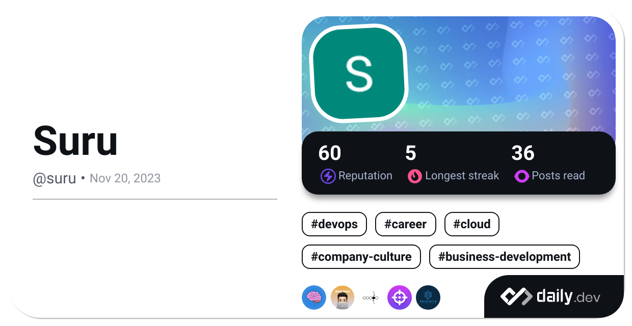 Suru daily.dev