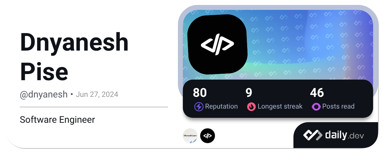 github dnyanesh182 Images High Quality Grahic Recent posts by Dnyanesh Pise (@dnyanesh) | daily.dev