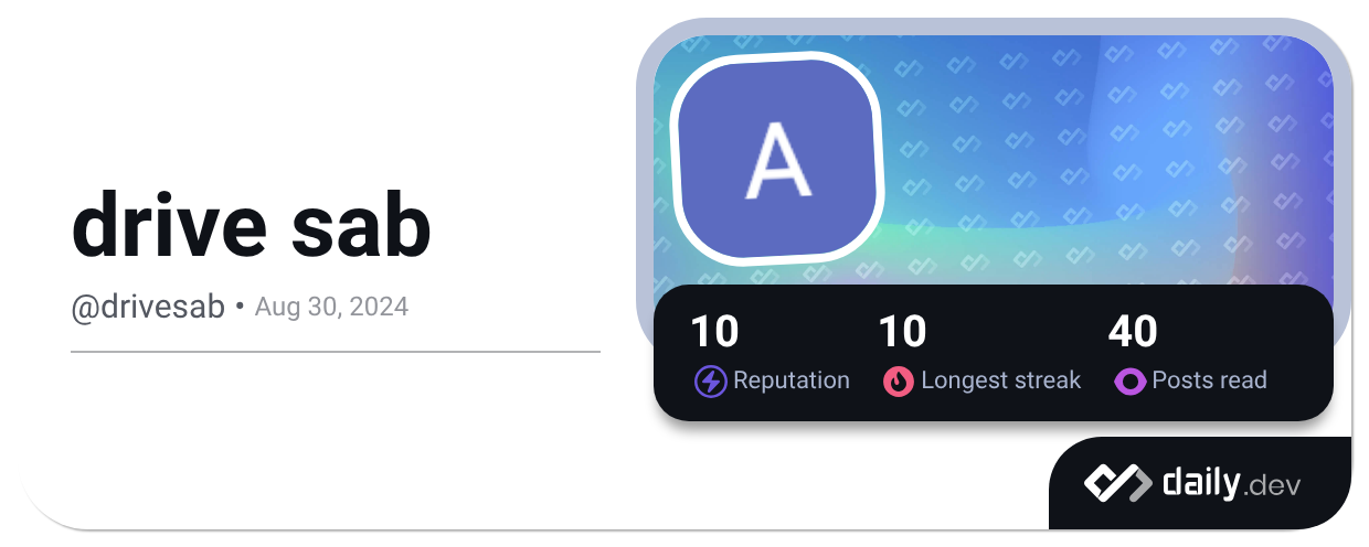 Api Sab drive sab (@drivesab) | daily.dev