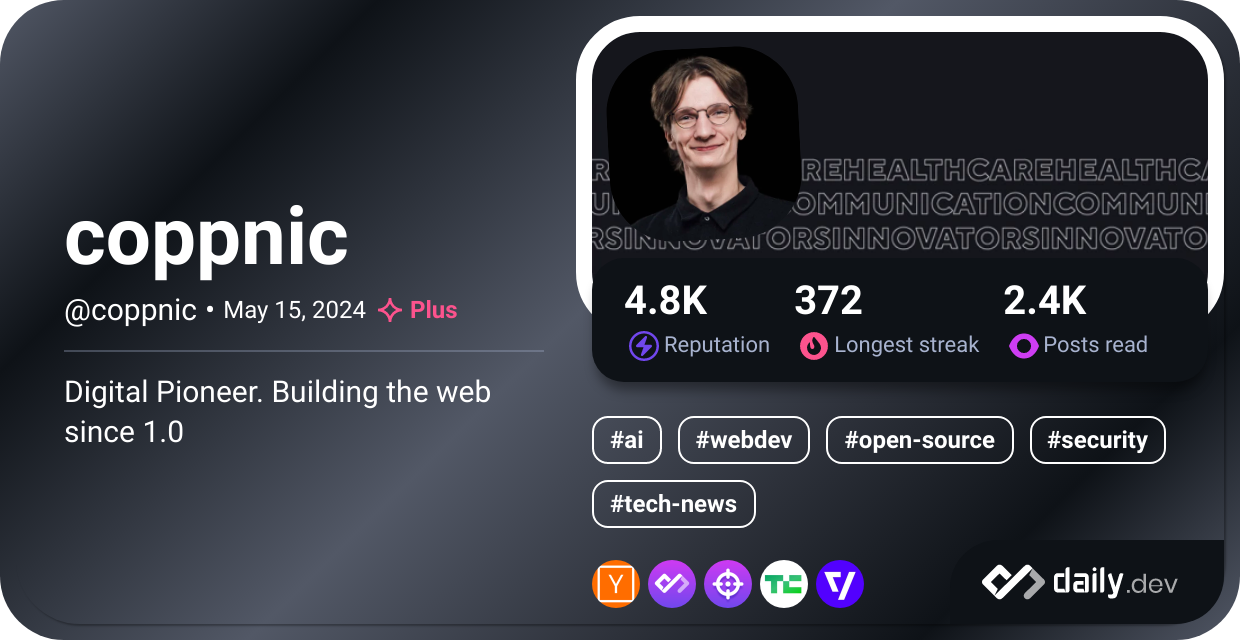 coppnic's Dev Card