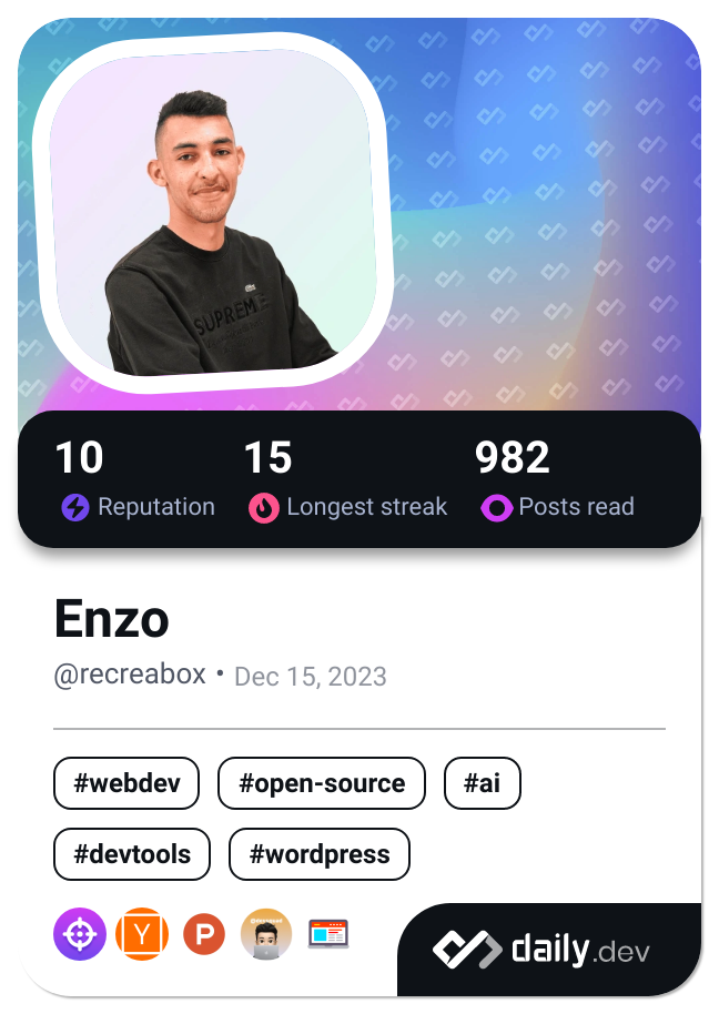 Enzo's Dev Card